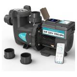 Variable Speed Pool Pump 3 HP 220V 10566GPH