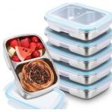 Tioncy 6 Pcs 304 Stainless Bento Box, 30 oz
