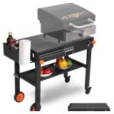 Portable Outdoor Grill Table with Wheels
