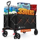 Hikenture Foldable Wagon 330lb Heavy Duty