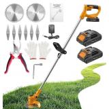 Cordless String Trimmer 21V, 2x2.0Ah+Charger