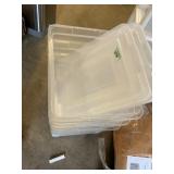 17.5 x 14" Damaged Plastic Totes, 3ct 4 lids