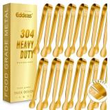 12Pcs Serving Tongs, Gold Steel, Pearl sunglasses