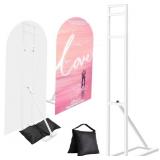 White Wedding Backdrop Stand, Adjustable Arch