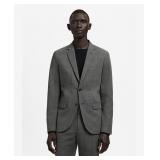 Mango Slim-Fit Stretch Suit Jacket Gray 38