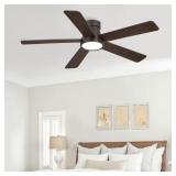48 in Indoor Brown Flush Mount Ceiling Fan