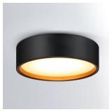 14 in. LED Black Dimmable Flush Mount Light