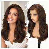 Eawwii 13x6 Lace Front Wig, Glueless Brown