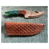 Damascus Knife With Sheath