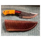 Damascus Knife With Sheath