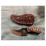 Damascus Knife With Sheath