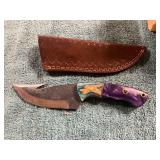 Damascus Knife With Sheath