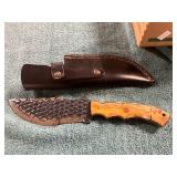 Damascus Knife With Sheath