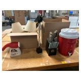 Knife Block, Water Jug, Lamps, Etc