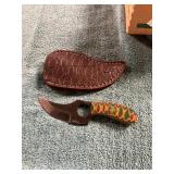 Damascus Knife With Sheath