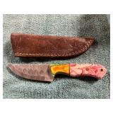 Damascus Knife With Sheath