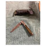Damascus Pocket Knife With Sheath