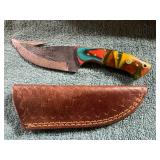Damascus Knife With Sheath