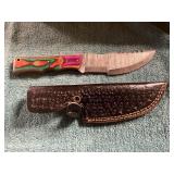 Damascus Knife With Sheath