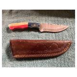 Damascus Knife With Sheath