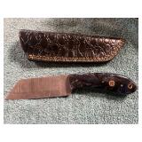 Damascus Knife With Sheath