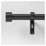 Dauntless Curtain Rod 66"-120", Black
