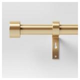Dauntless Curtain Rod, 66"-120" Brass