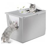 Yangbaga Covered Stainless Steel Litter Box
