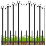 2 ea LETIANPAI 8 Pack String Light Poles, 10 ft