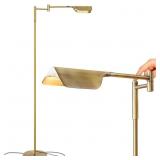 Leaf 53 in. Brass Floor Lamp with LED Shade