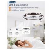 HINNIXY 24" Dimmable LED Indoor Ceiling Fan