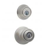 Kwikset Polo Satin Nickel Deadbolt + Knob