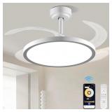 BAYSQUIRREL Slim Ceiling Fan with Lights
