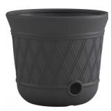 Suncast Lattice Hose Pot, Resin Garden Storage