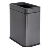 Rubbermaid Stainless Slim Wastebasket, 2.6gal