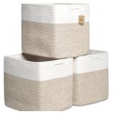 NaturalCozy 3 Pack Kallax Storage Cubes Bins