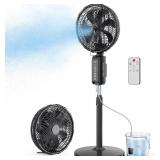 Outdoor Misting Fan 20000mAh, 12-Inch Fan