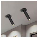 Parroco COB-Light 2.6" Black Gimbal Set of 2