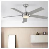 Benning 52" Indoor Brushed Nickel Fan LED