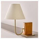 Wood Mid Tone Bookshelf Lamp - Hearth & Hand