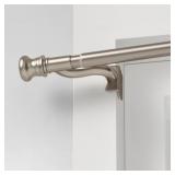 2ct 48"-84" Curtain Rod - Brushed Nickel, Black