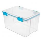 1 cracked lid Sterilite 54 Qt Gasket Box with Latc