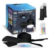 15.7 in Matte Black Ceiling Fan w/ Remote