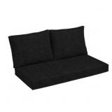 Arden Outdoor Loveseat Cushions 48x24 Black