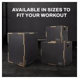 Signature Fitness 16x14x12 Plyo Box, Gray