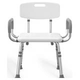 HOMLAND Shower Chair with Arms & Back, 500 lb