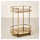 SILVER 30" Metal & Marble Cart - Hearth & Hand