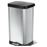 Glad Stainless Step Trash Can 20gal (Dented)