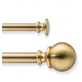 Threshold 36"-66" Double Curtain Rod Brass
