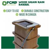 FCMP WG4000-GRY Wood Grain Rain Barrel, Gray
